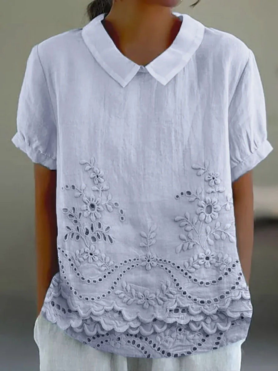 Clemency | Floral Collared Top