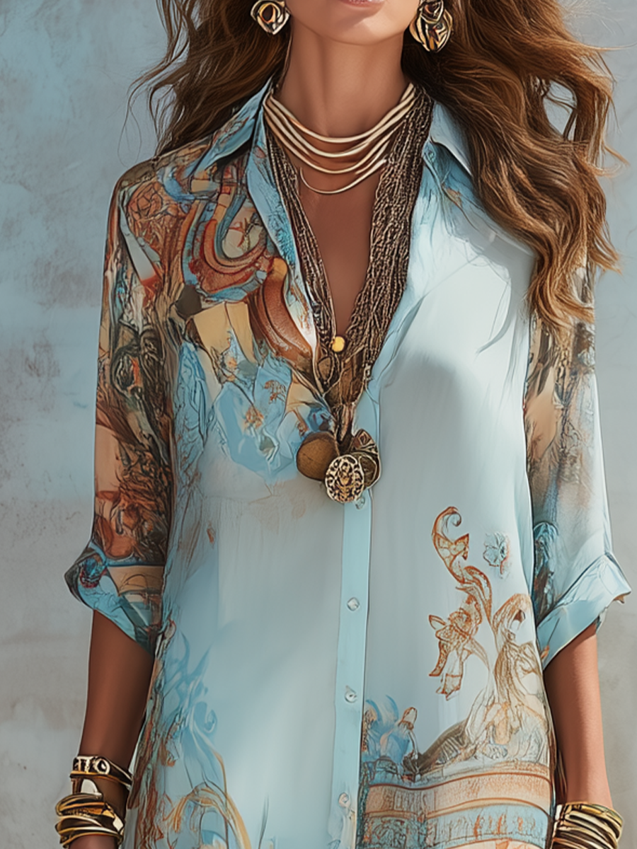 Back view of the graceful short sleeve maxi dress, emphasizing the full-length drape and fabric flow.