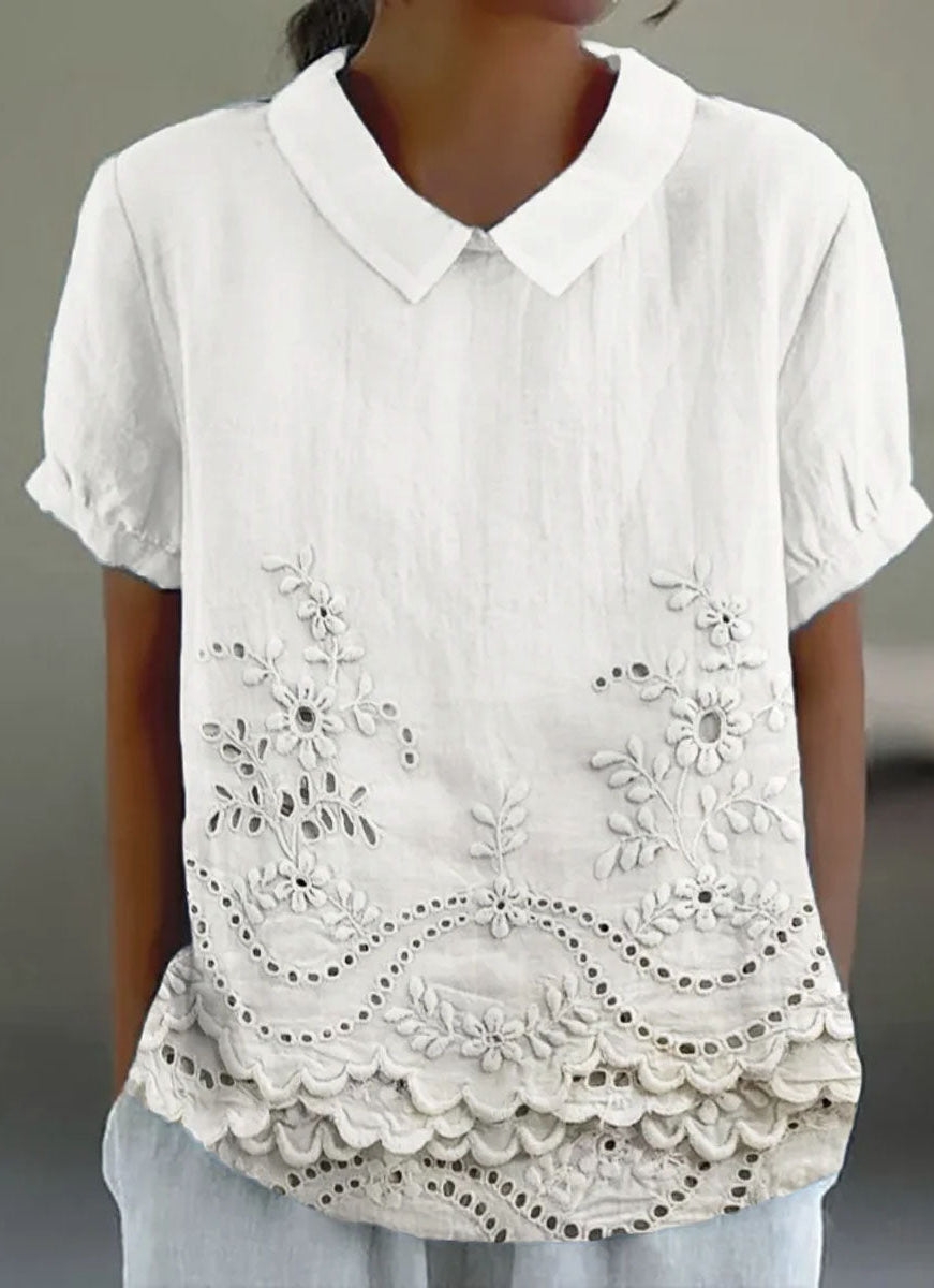 Clemency | Floral Collared Top