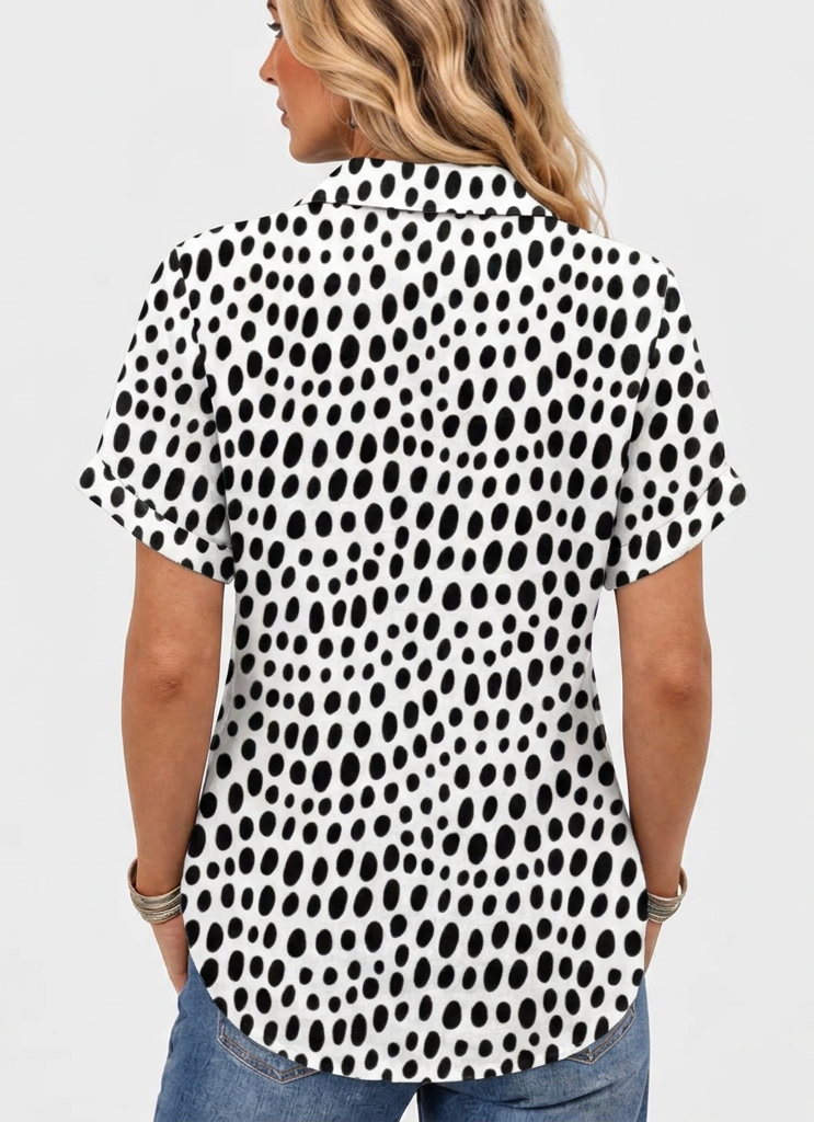 Mirabel | Polka Dot Collared Top