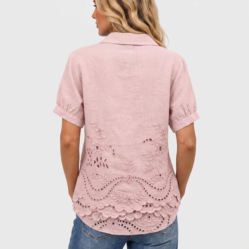 Clemency | Floral Collared Top