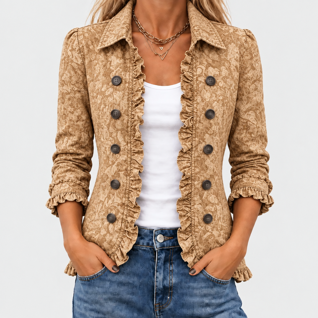 Lorna | Western Print Ruffle Jacket
