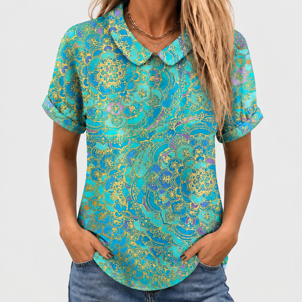 Joan | Paisley Collared Top