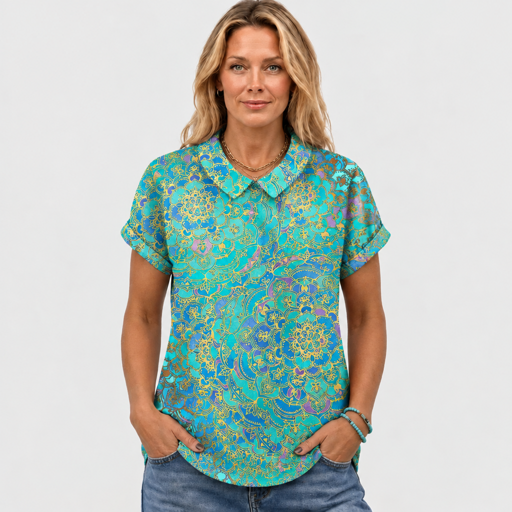 Joan | Paisley Collared Top