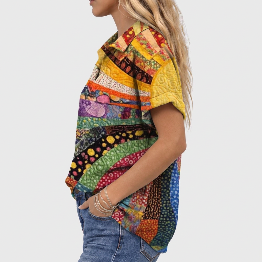 Dorothea | Sunburst Collared Top