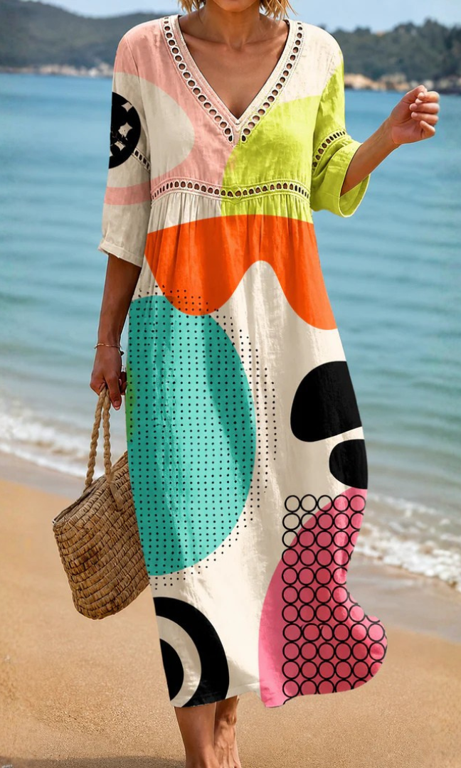 Adelaide - Abstract Print Midi Dress product image