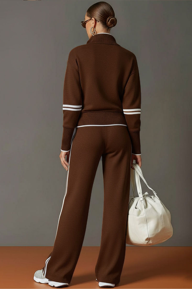 Close-up of the hem of the Anouk relaxed fit pants, showing the clean finish and quality stitching.