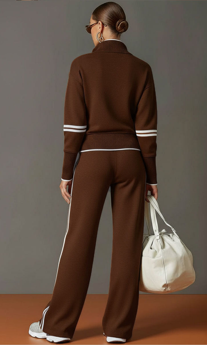 Close-up of the hem of the Anouk relaxed fit pants, showing the clean finish and quality stitching.