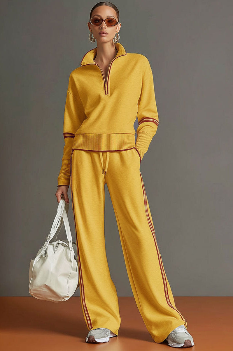 Close-up of the soft-touch fabric of the Anouk relaxed fit pants, emphasizing texture and quality.