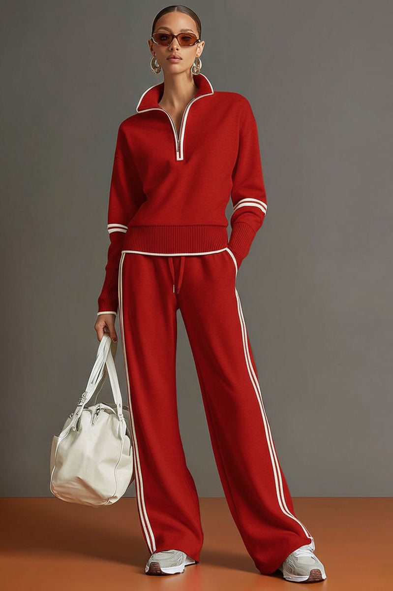 Woman casually posing in Anouk relaxed fit pants, demonstrating ease of movement and relaxed style.