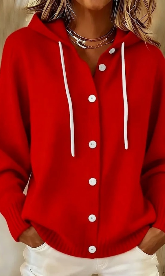 Back view of a red Anouk T-shirt, showing the comfortable cut and overall silhouette.
