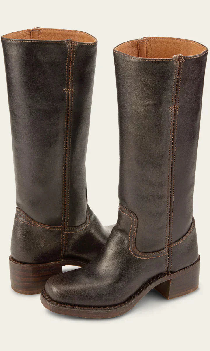 Top-down view of the opening of the Calandra classic western boots, showing interior lining details.