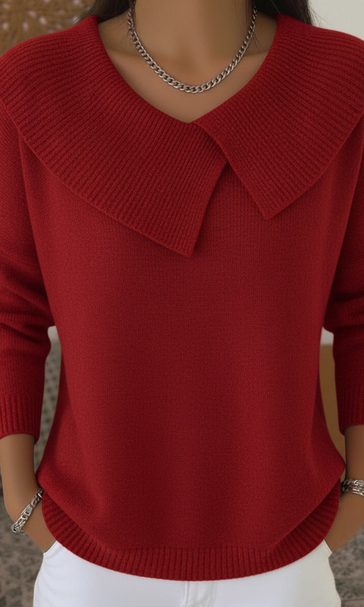 Side profile of the elegant wool blend pants, highlighting the comfortable drape of the fabric.