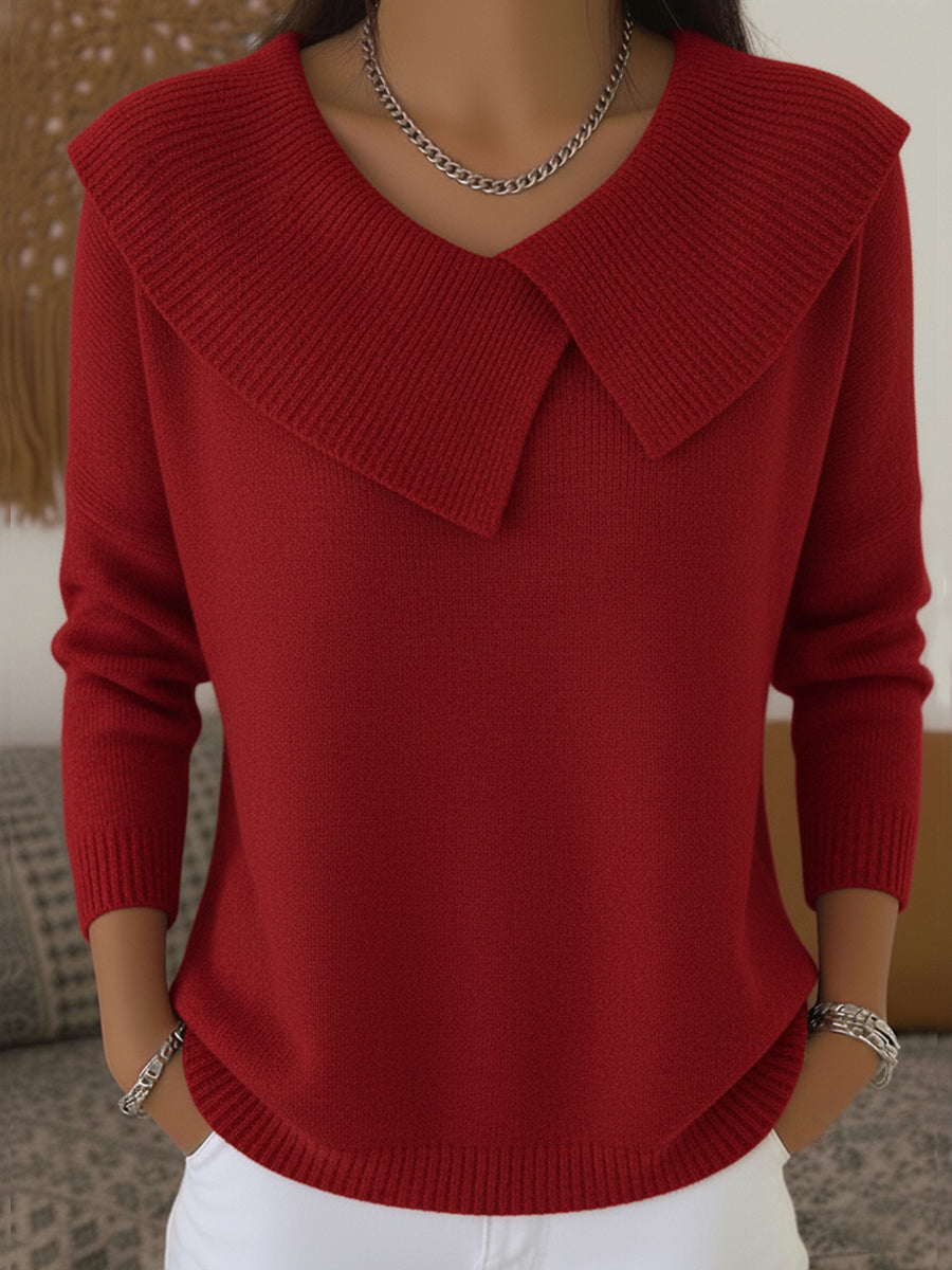 Side profile of the elegant wool blend pants, highlighting the comfortable drape of the fabric.