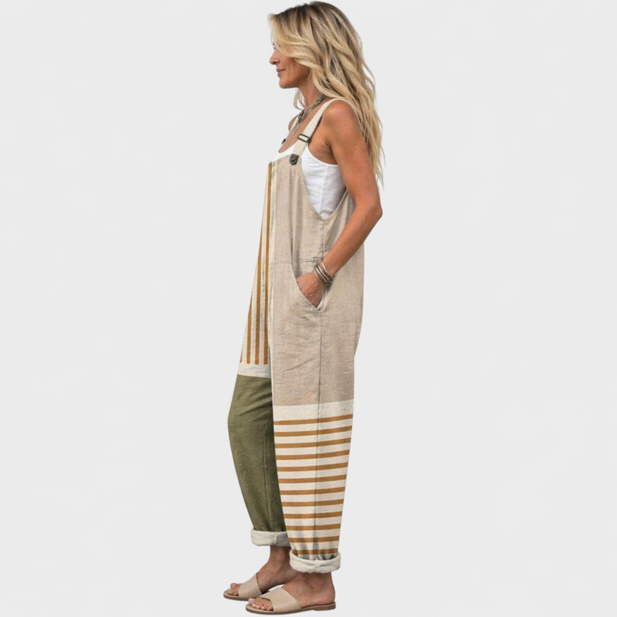 Shirley | Striped Colourblock Overall