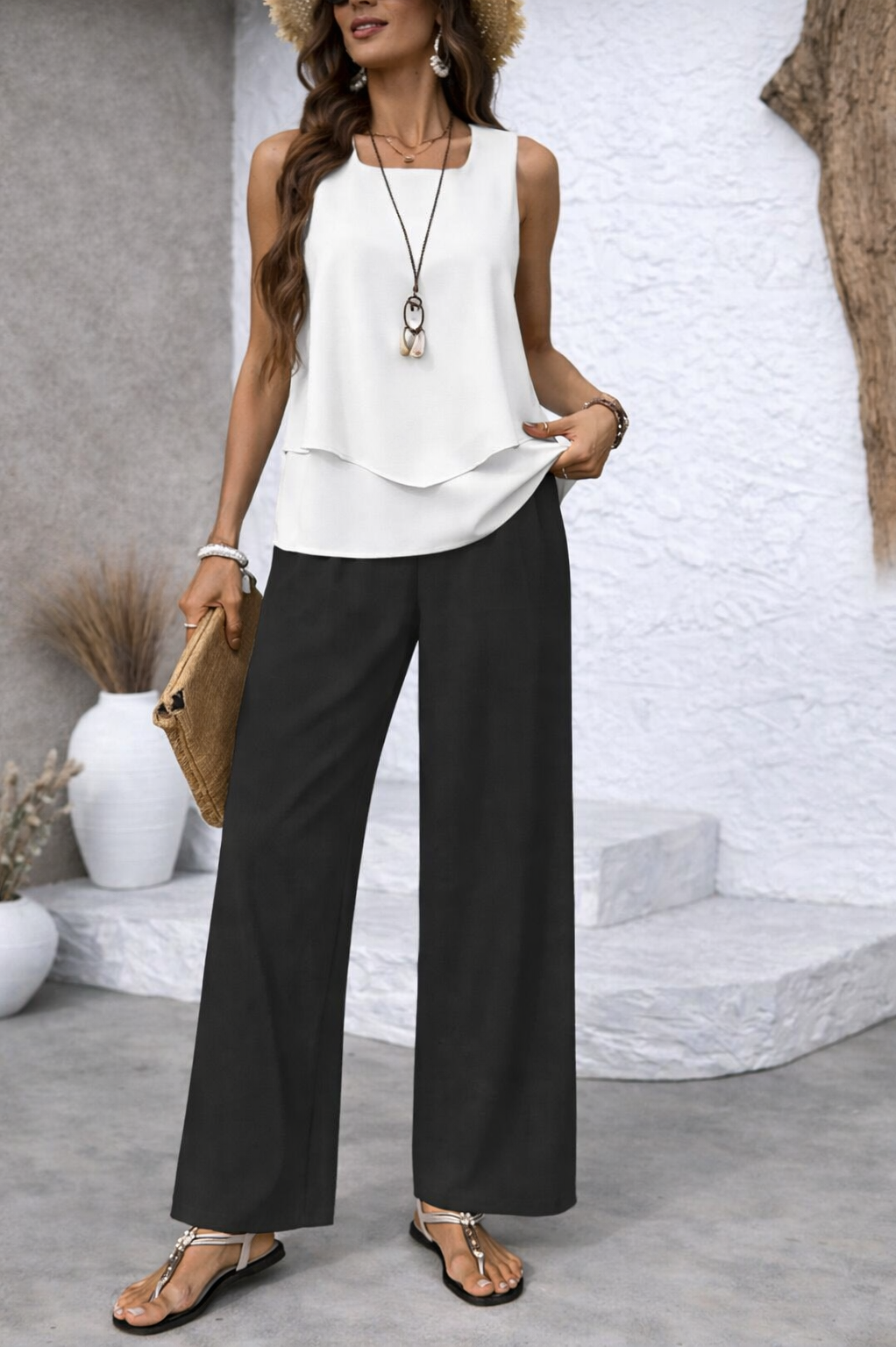 Lila - Elegant Wide-Leg Pants C294 product image