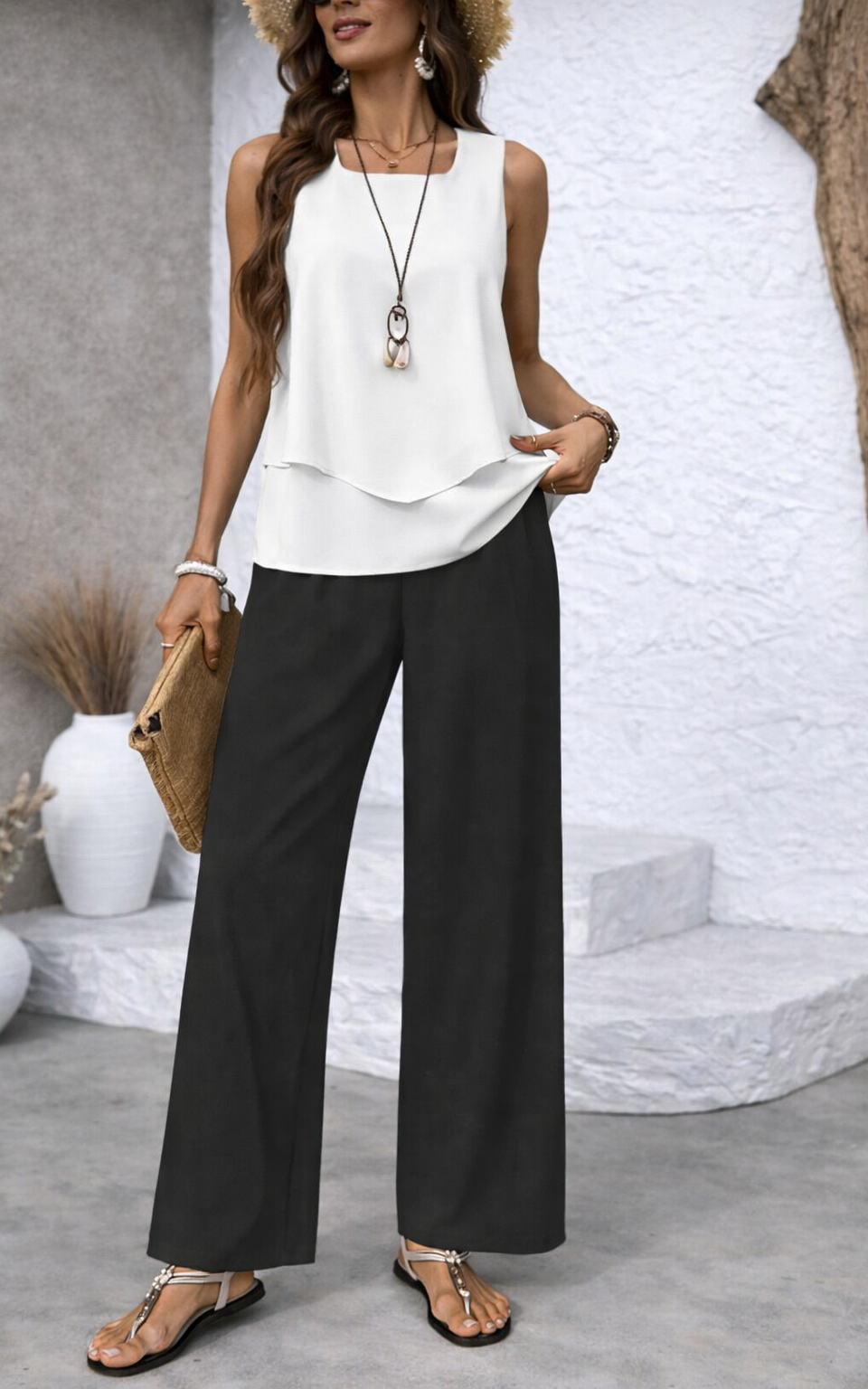 Lila - Elegant Wide-Leg Pants C294 product image