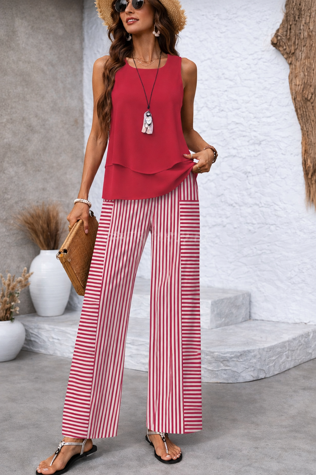Serena - Elegant Striped Pants product image