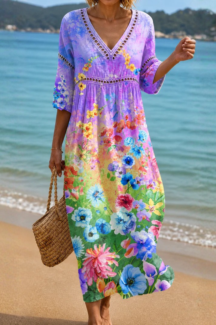 Zosia - Vibrant Flowing Midi Dress product image