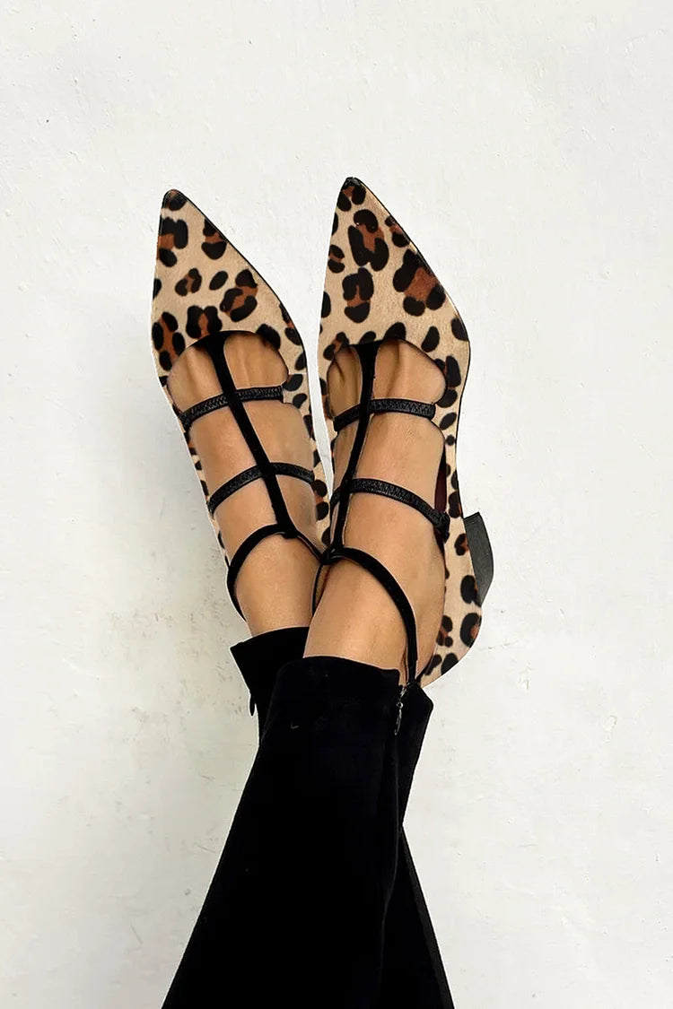 Kiana Chic Leopard Ballet Heels