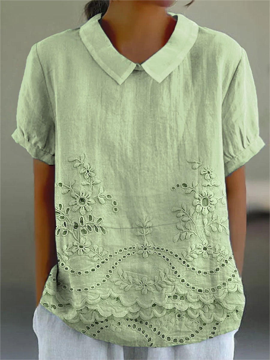 Clemency | Floral Collared Top