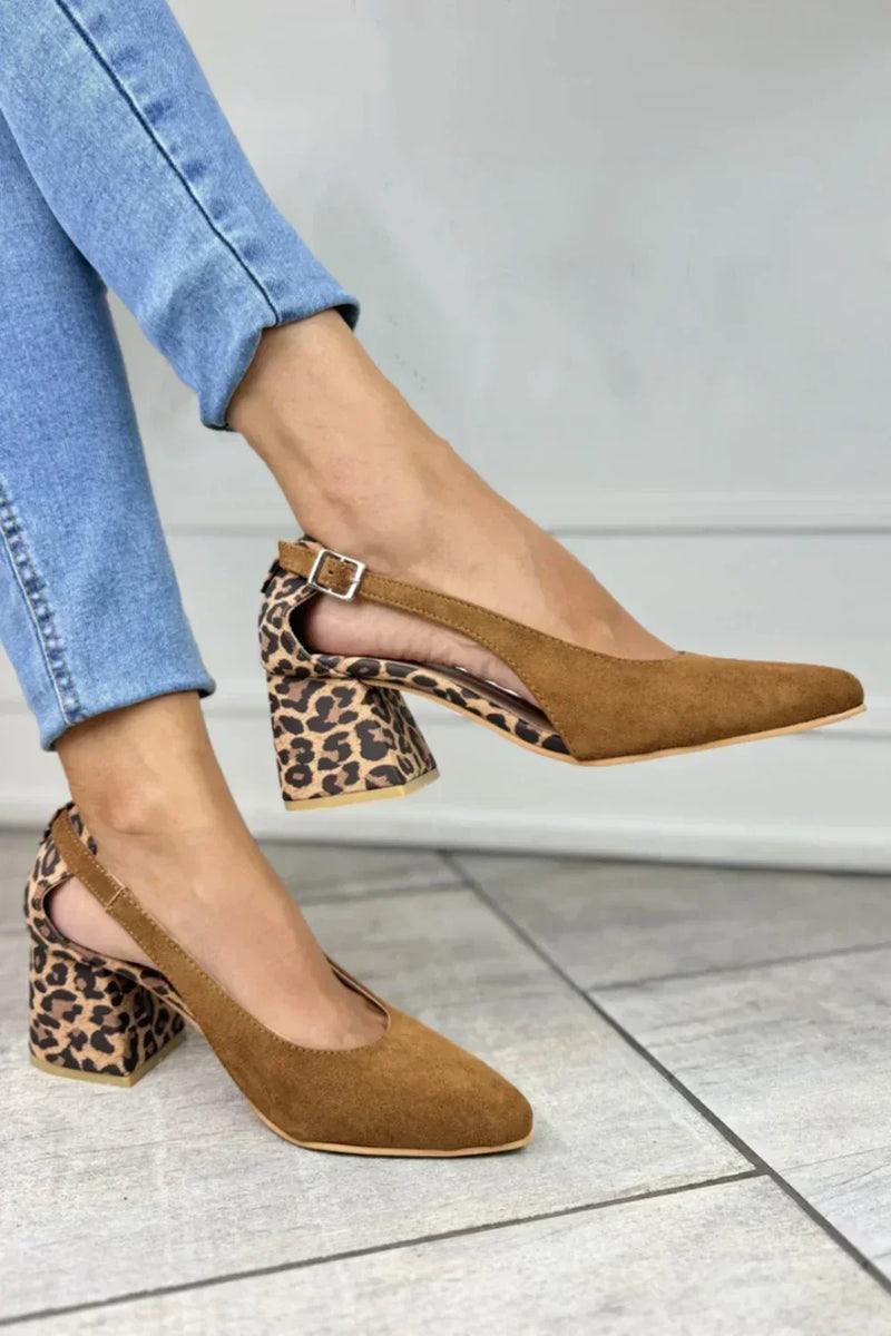 Kyra Chic Leopard Slingbacks