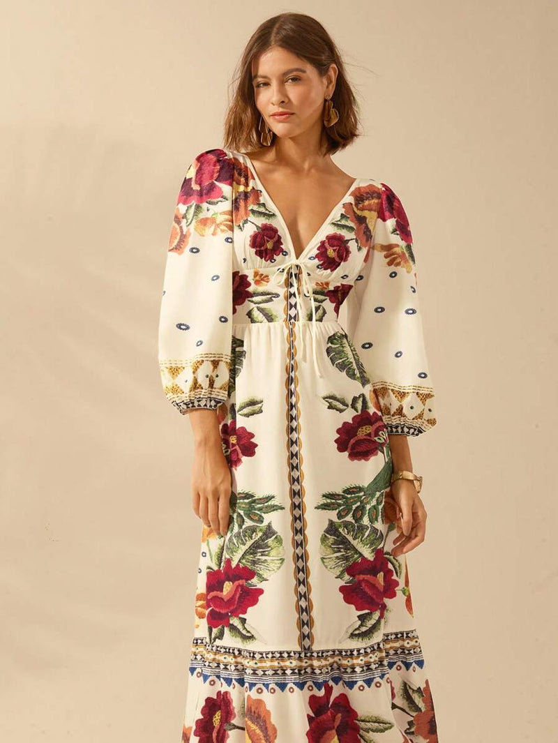 Lillian | Floral Holiday Dress