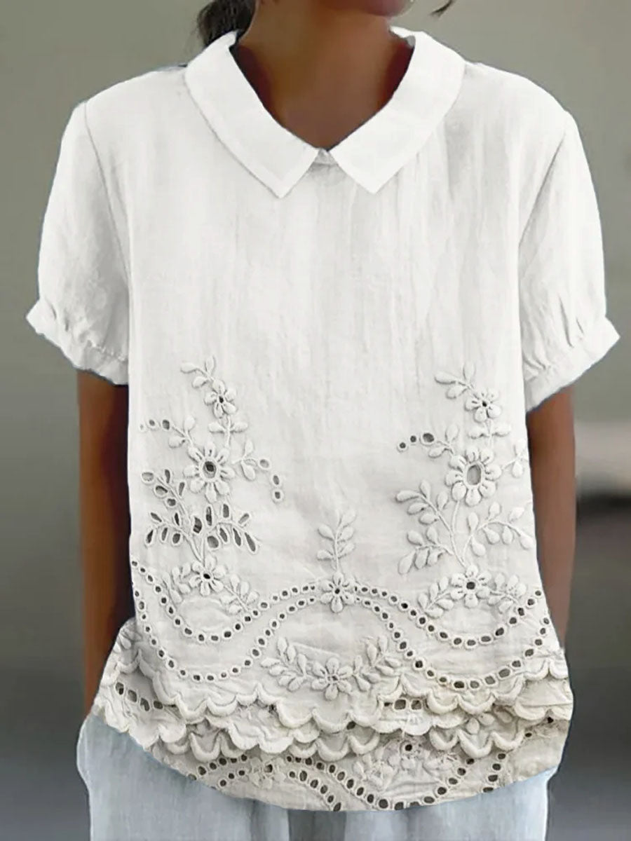 Clemency | Floral Collared Top