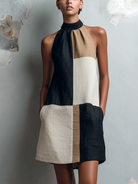 Iva - Colorblock Halter Mini Dress product image