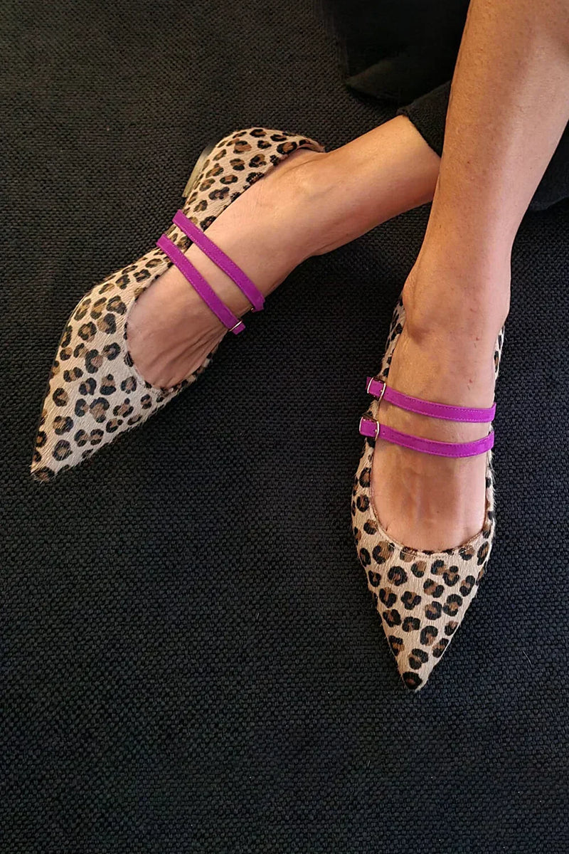 Louisa Chic Leopard-Print Flats