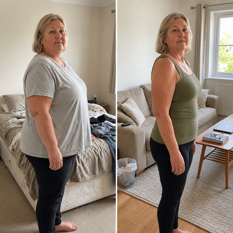 Karen B. before and after