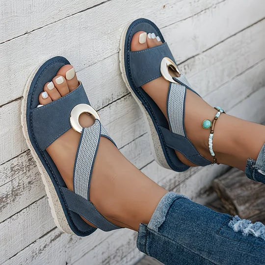 Rear view of the Artemis sandals in khaki, showing the non-slip outsole.