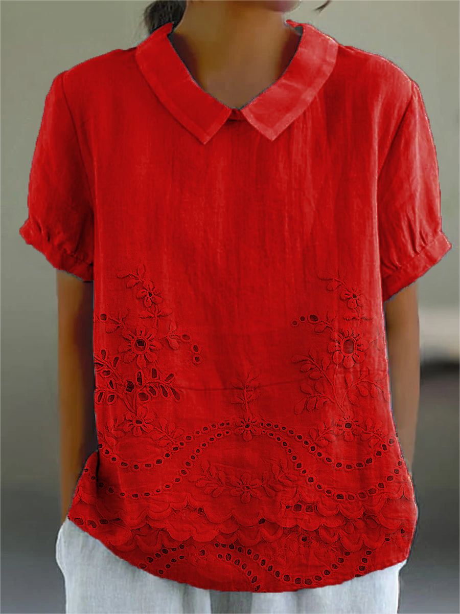 Clemency | Floral Collared Top