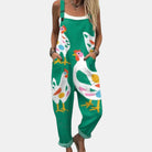 Clemency | Green Goose Print Overall