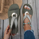 Side profile of the Artemis sandals in blue, highlighting the cushioned footbed and lightweight design.