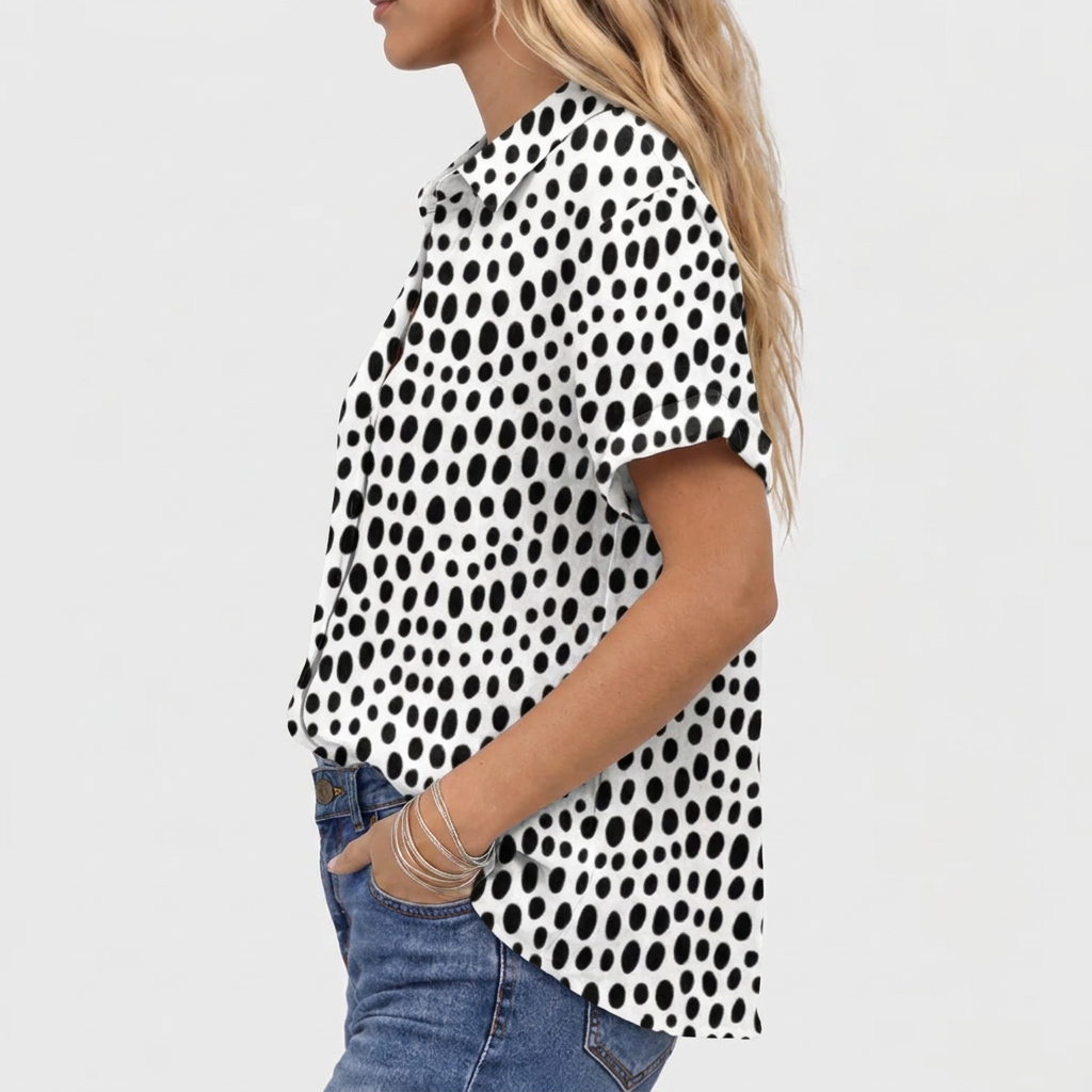 Mirabel | Polka Dot Collared Top