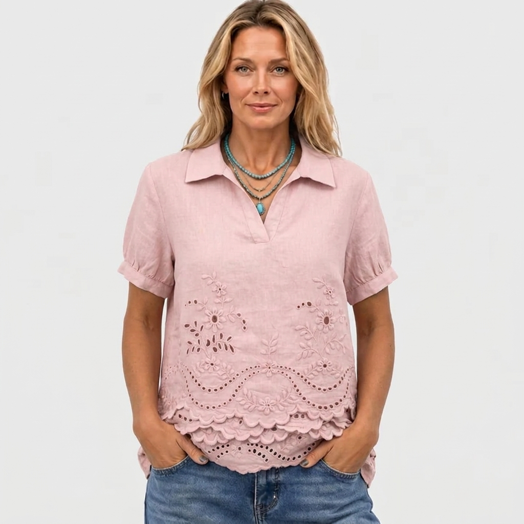 Clemency | Floral Collared Top