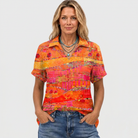 Pamela | Abstract Collared Top