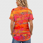 Pamela | Abstract Collared Top