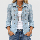 Annabel | Retro Paisley Ruffle Jacket