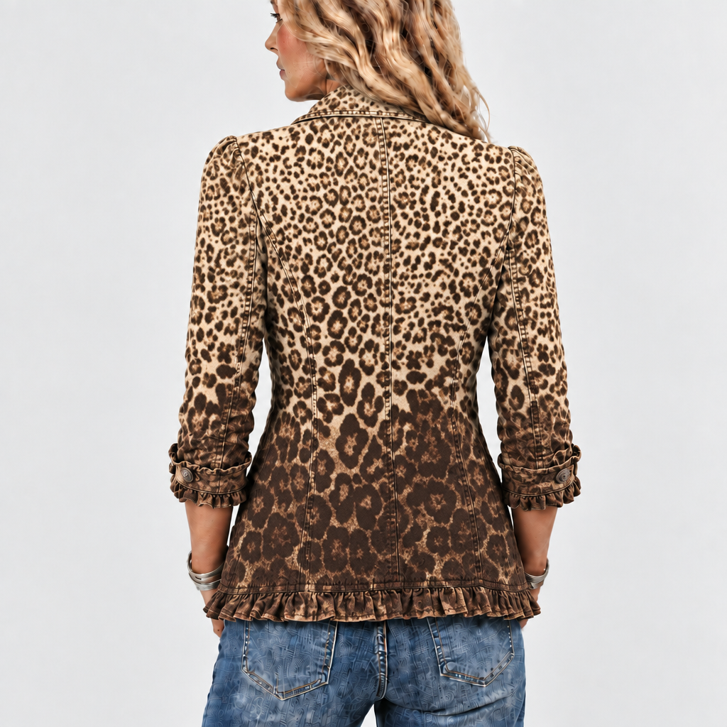 Tilda | Leopard Print Ruffle Jacket