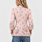 Felicity | Floral Ruffle Button-Up Jacket
