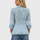 Annabel | Retro Paisley Ruffle Jacket