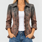 Lorraine | Textured Gradient Ruffle Jacket