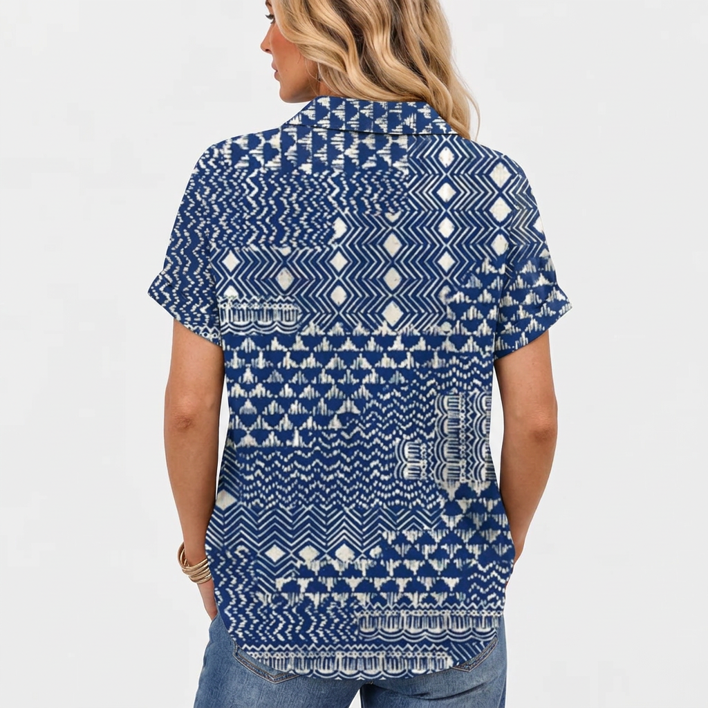 Bernadette | Boho Collared Top