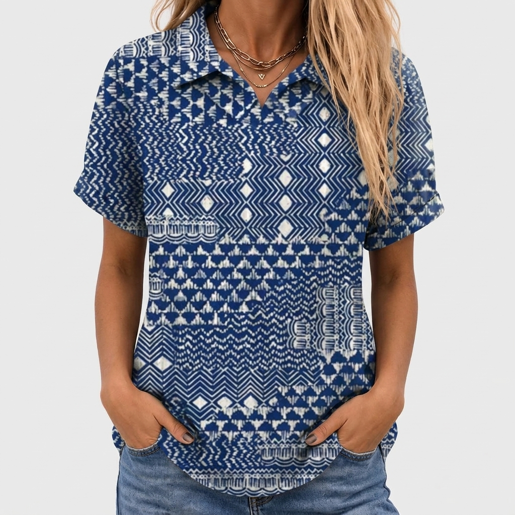 Bernadette | Boho Collared Top
