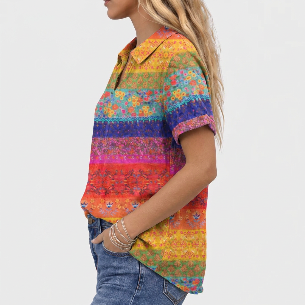 Prudence | Floral Collared Top