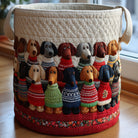 Cosy Dachshund Parade Laundry Basket