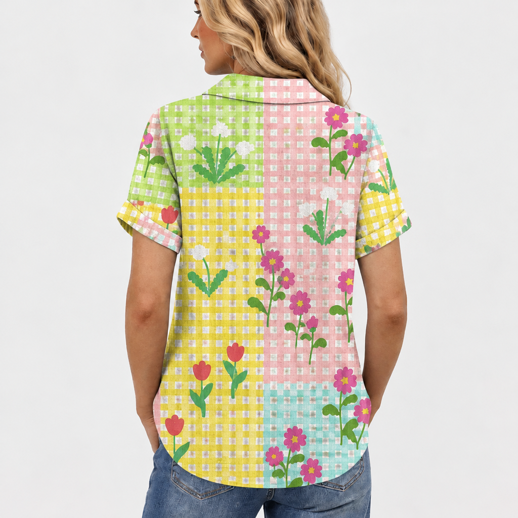 Araminta | Gingham Collared Top
