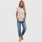 Imelda | Rose Collared Top